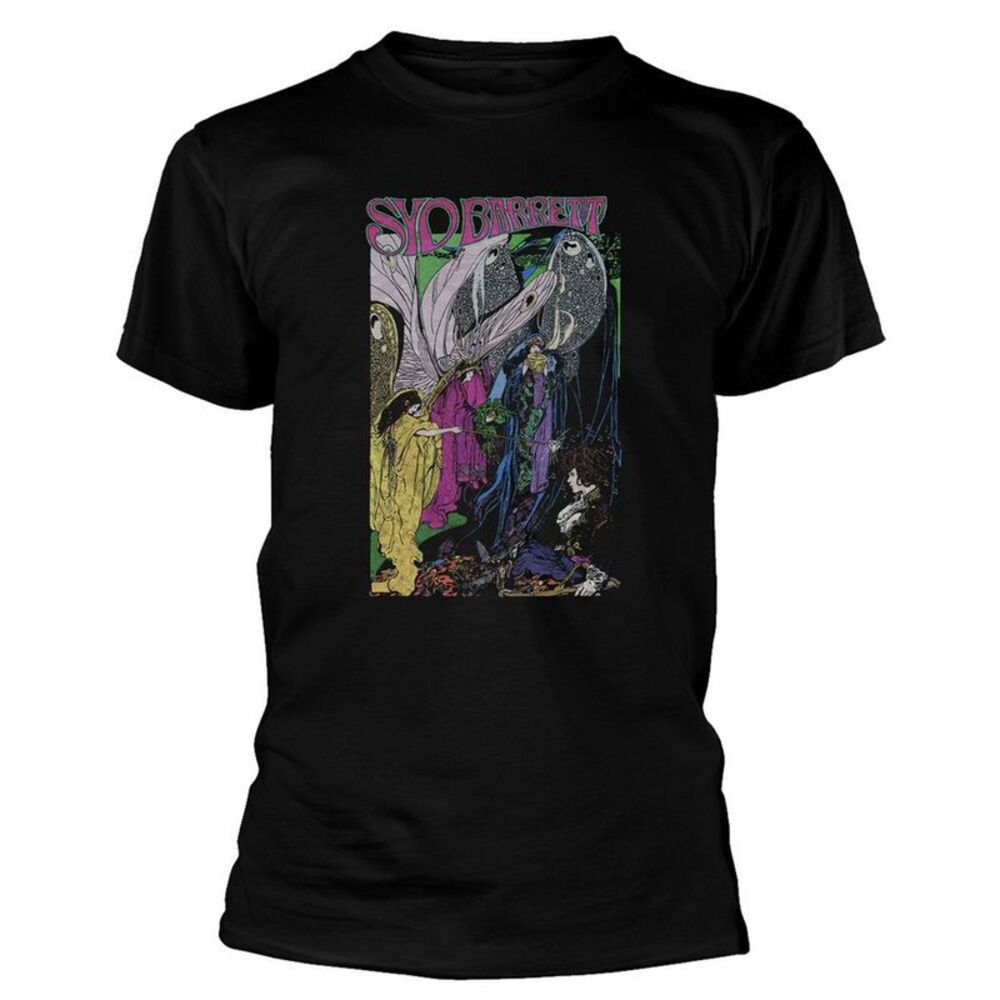 Syd Barrett Unisex Adult Fairies Cotton T-Shirt / Black